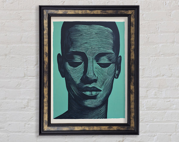 Lines Of A Man Framed Print