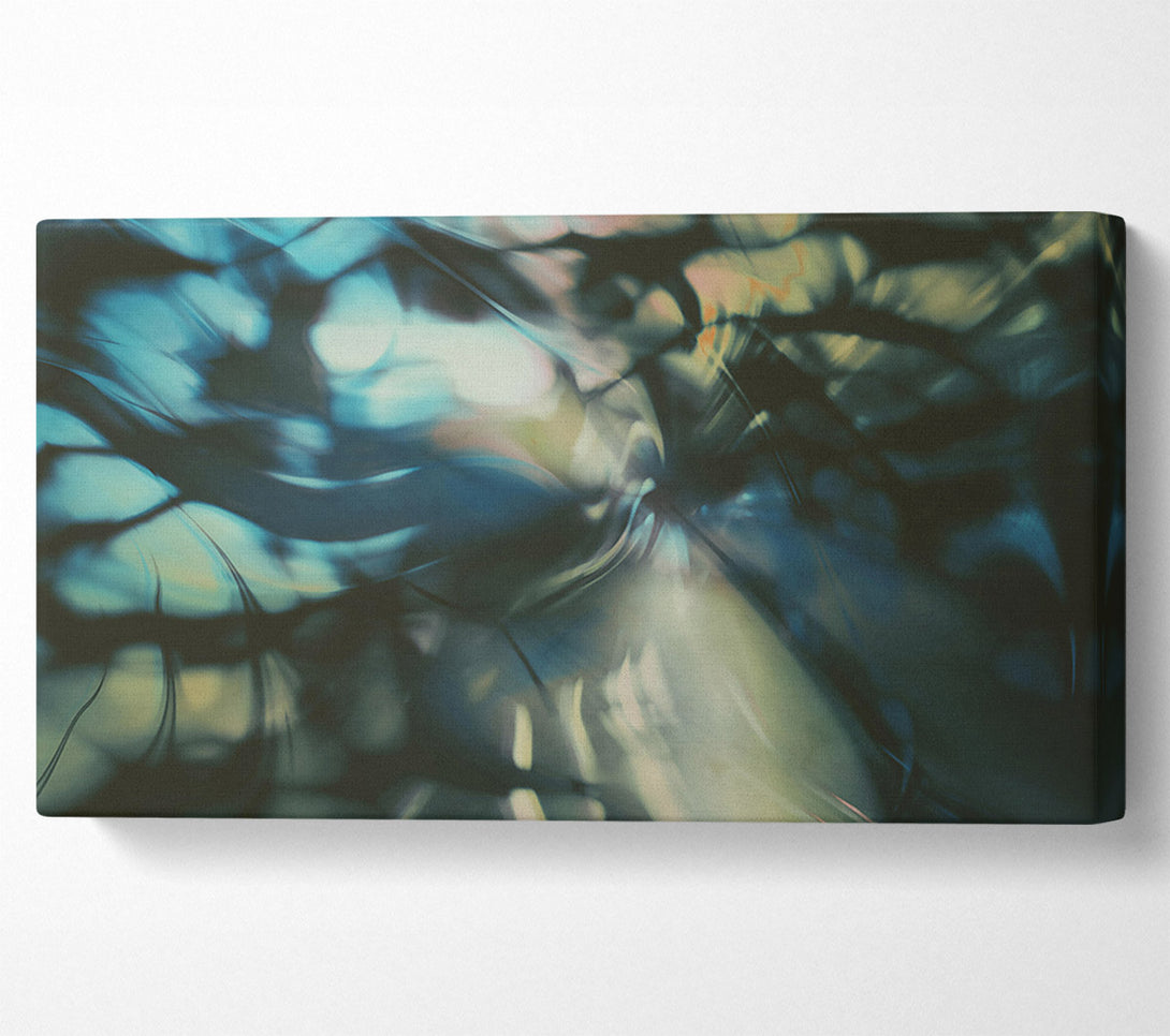  A Canvas Print of Teal Through The Trees Canvas Art