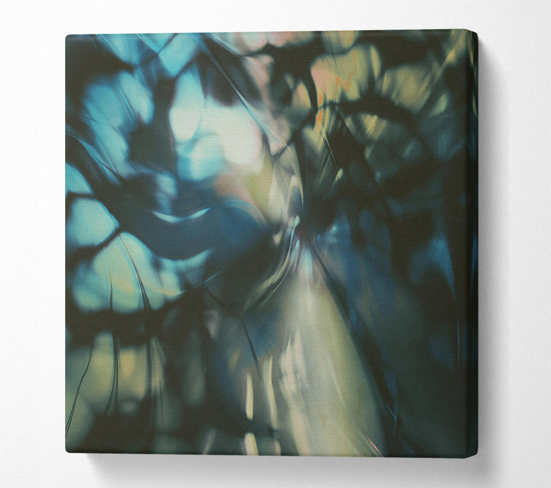  A Canvas Print of Teal Through The Trees Canvas Art