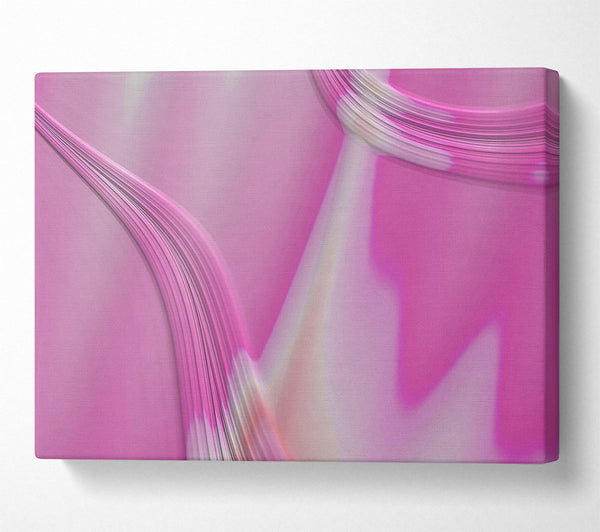  A Canvas Print of Pink Abstract Lines Canvas Wall Art