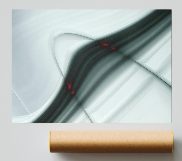 Silver Abstract Glance Poster