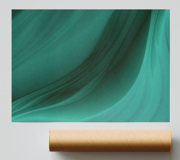 Emerald Flowing Lines Print