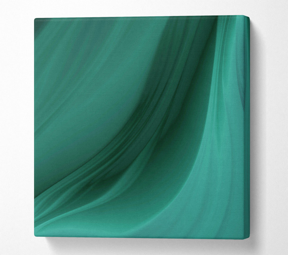  A Canvas Print of Emerald Flowing Lines Canvas Print