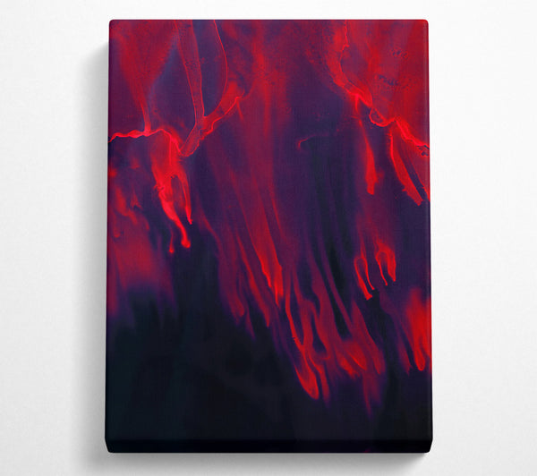  A Canvas Print of Crimson Ink Drips Canvas Art