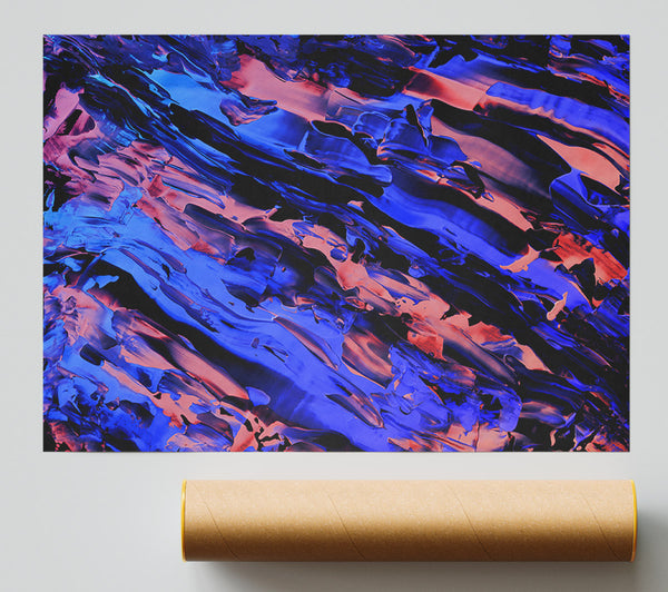 Blue And Pink Swirls Poster