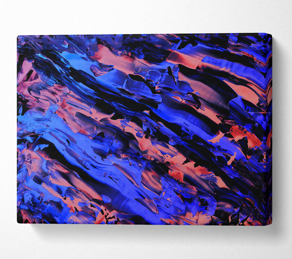  A Canvas Print of Blue And Pink Swirls Canvas Print