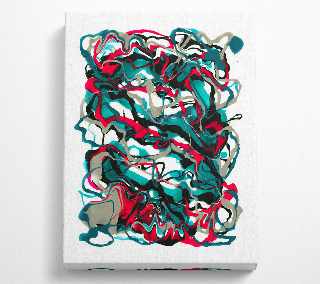  A Canvas Print of Teal Swirling Dreams Canvas Art