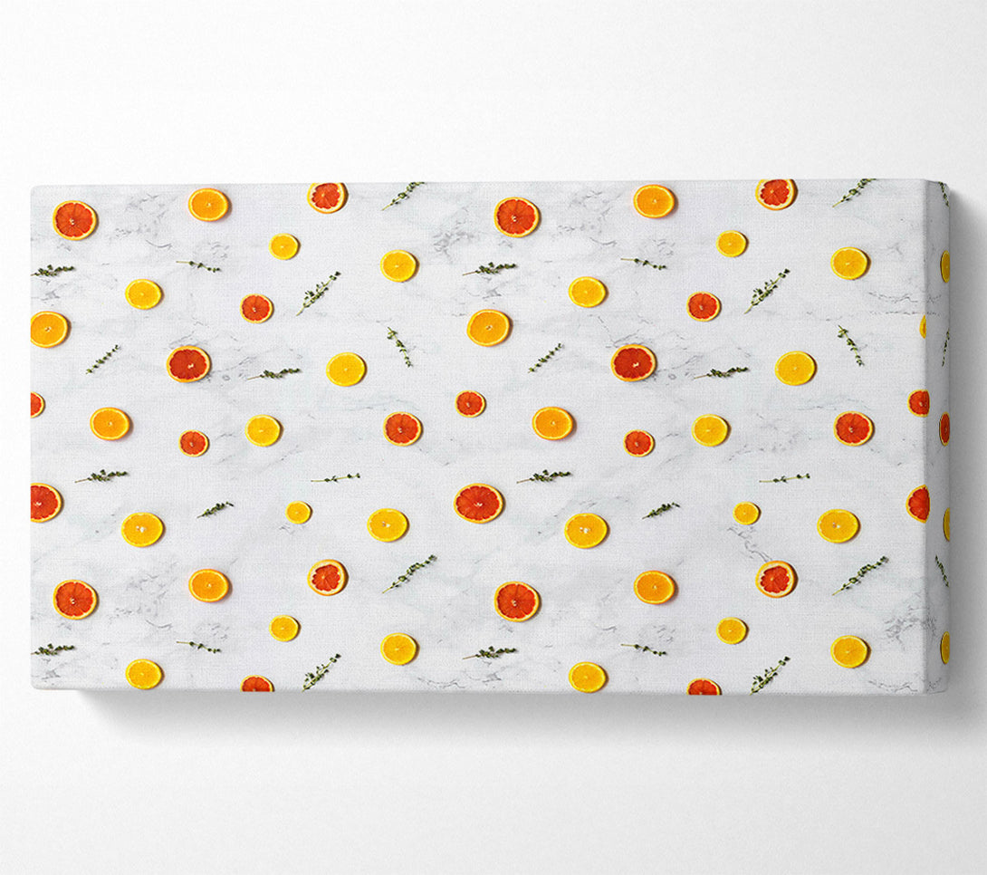  A Canvas Print of Orange Citrus Symphony Canvas Wall Art