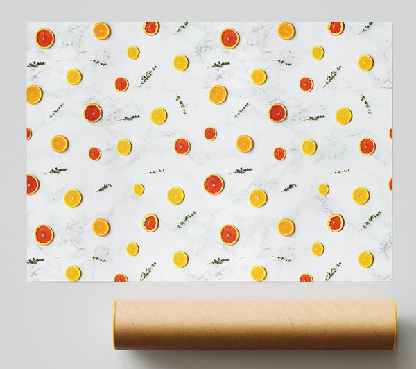 Orange Citrus Symphony Print