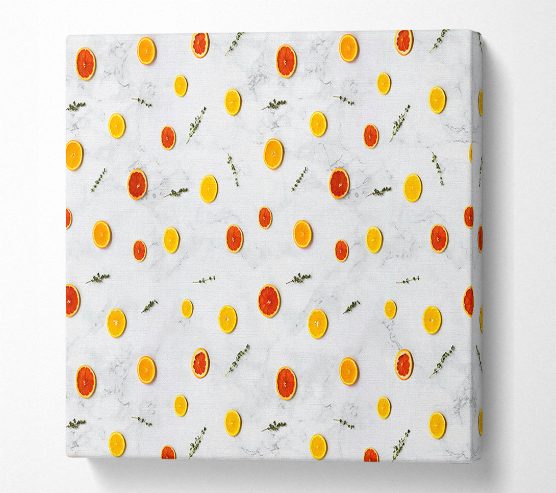  A Canvas Print of Orange Citrus Symphony Canvas Wall Art