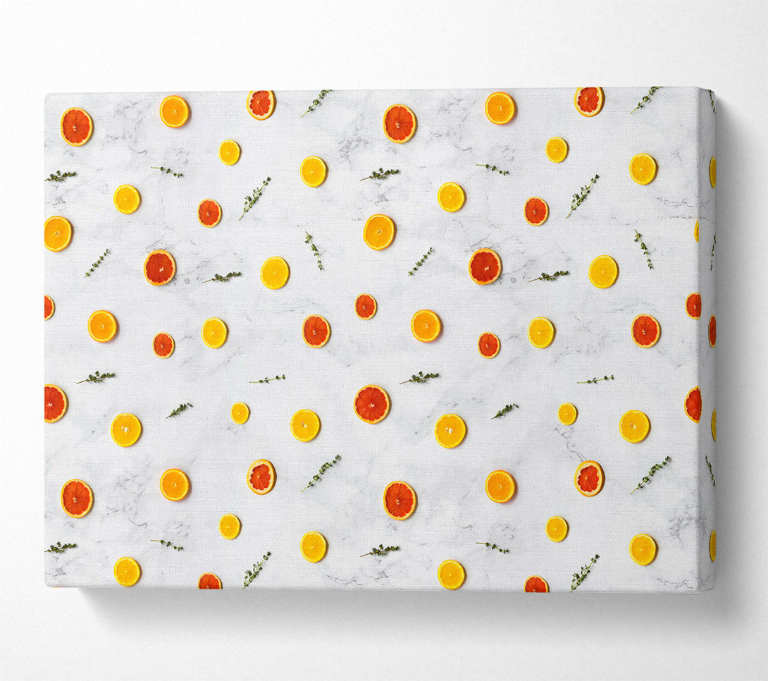  A Canvas Print of Orange Citrus Symphony Canvas Wall Art