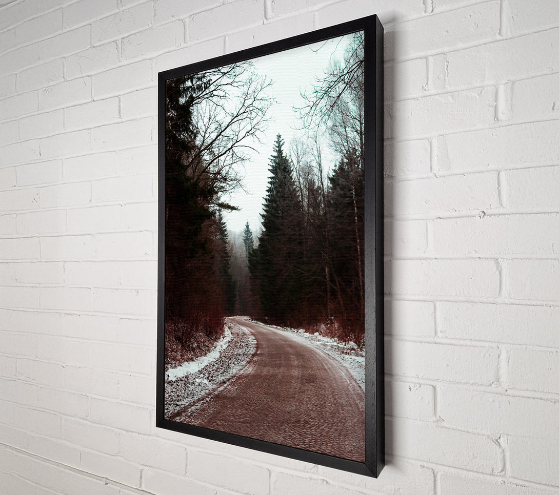  A Canvas Print of Red Forest Path Canvas Art