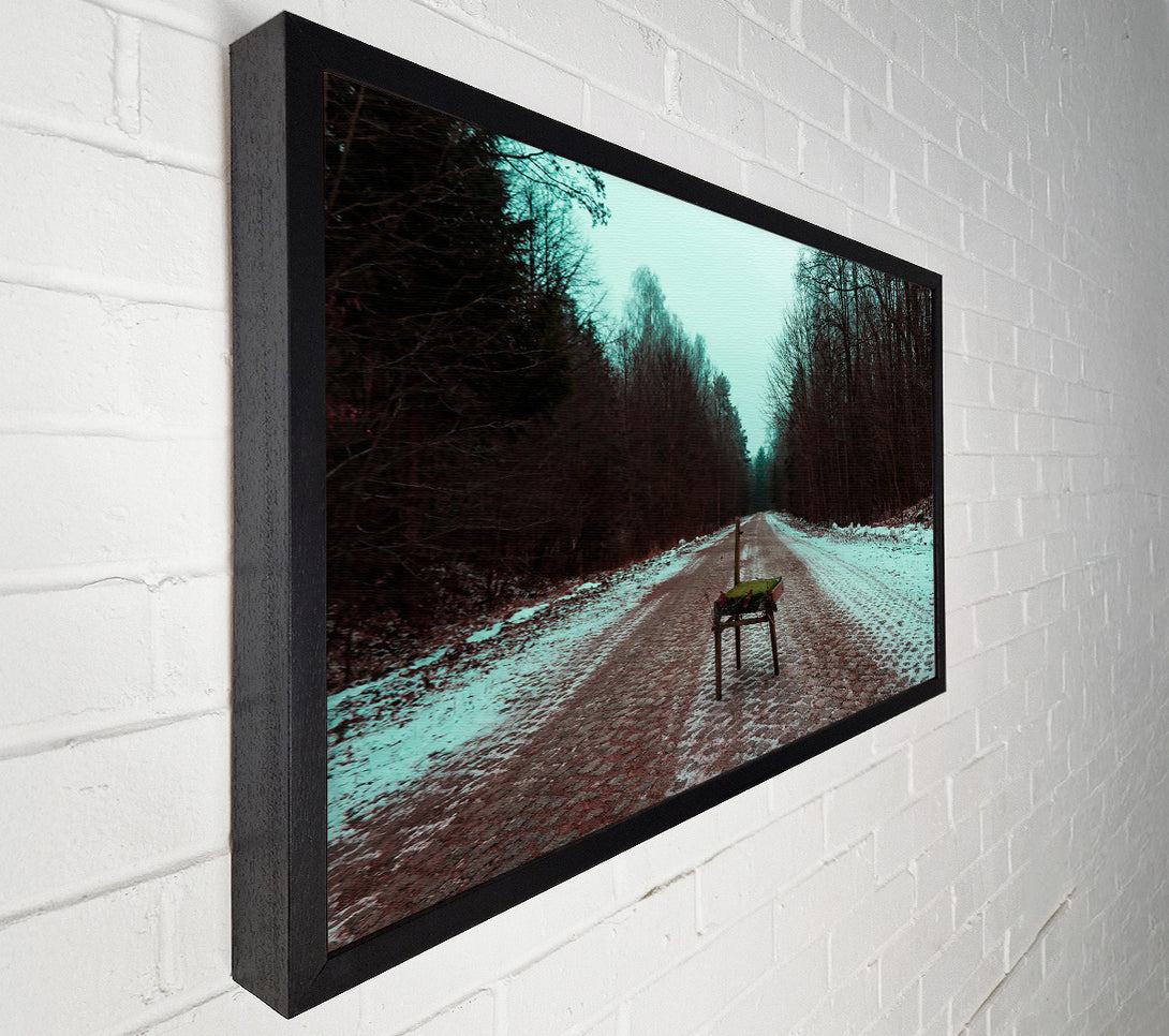  A Canvas Print of Teal Forest Solitude Canvas Art