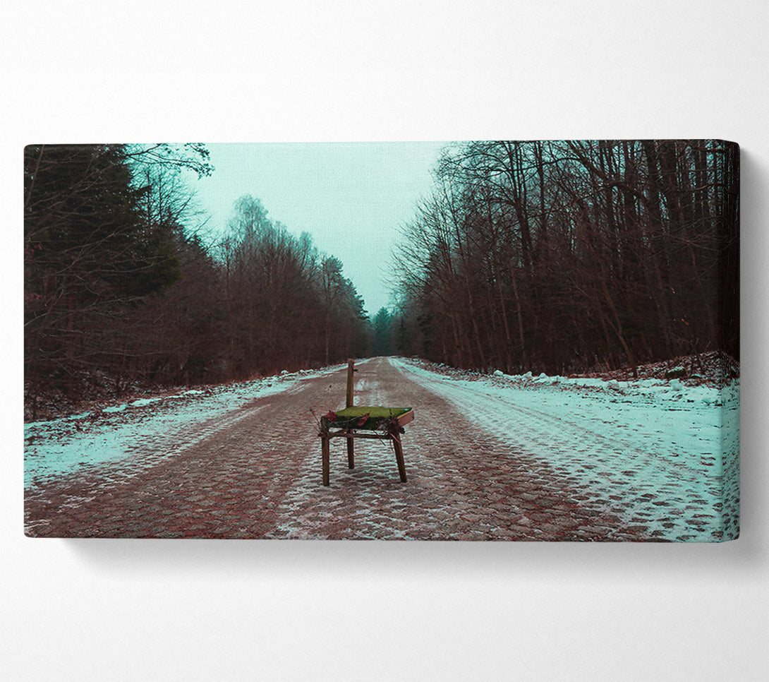  A Canvas Print of Teal Forest Solitude Canvas Art