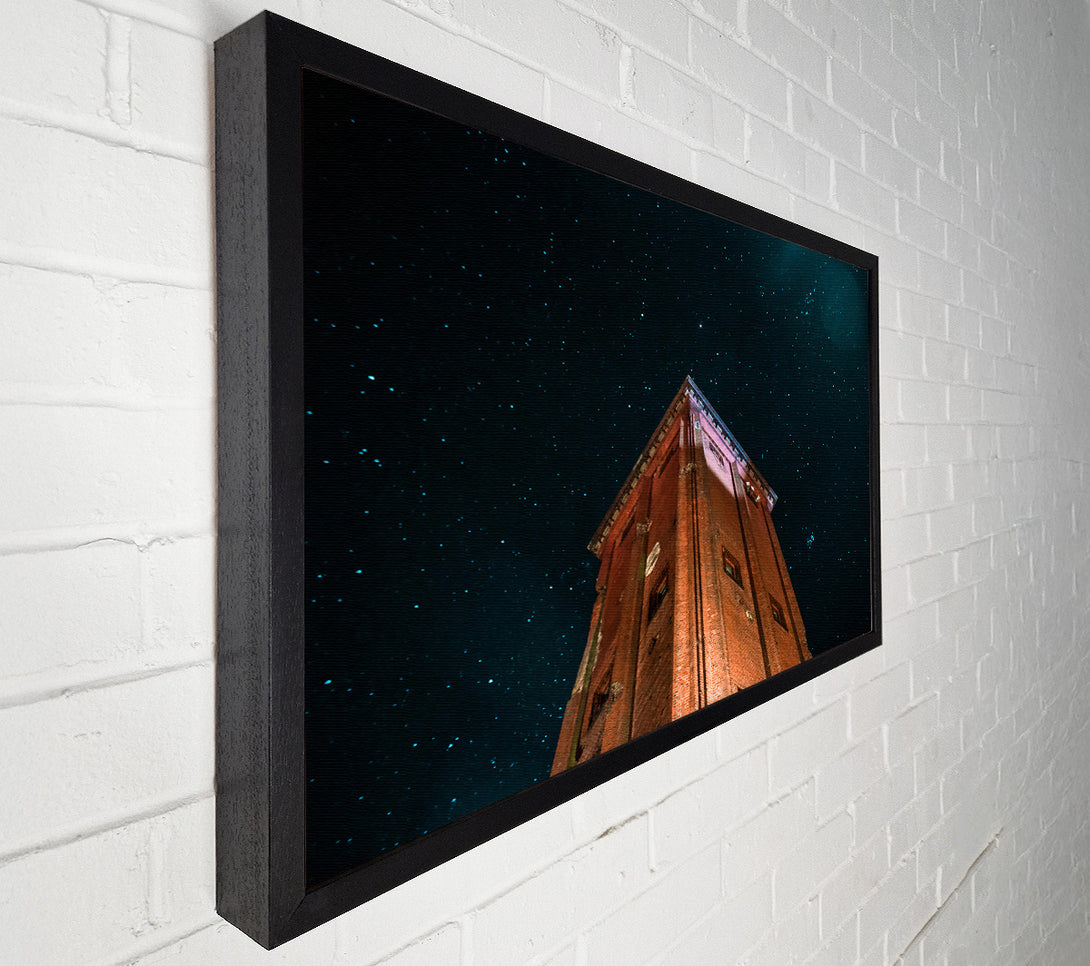  A Canvas Print of Brick Tower Under Stars Canvas Art