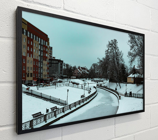 Frozen Blue Creekside Walk