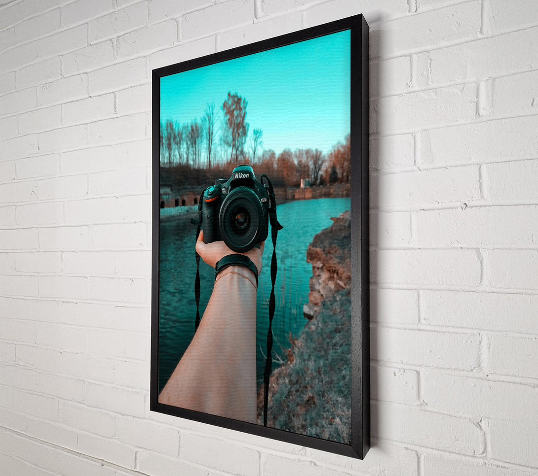  A Canvas Print of Teal Water Capture Canvas Art