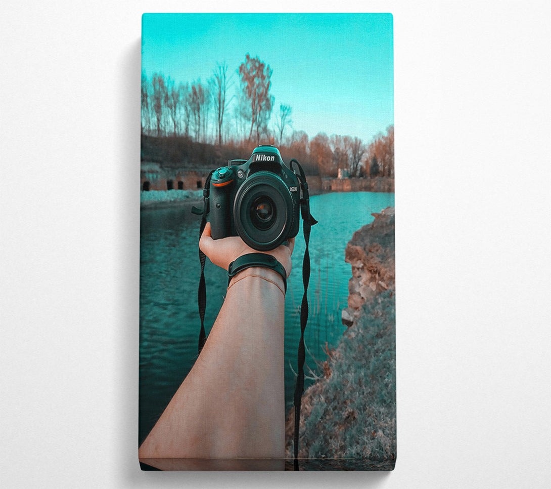  A Canvas Print of Teal Water Capture Canvas Art