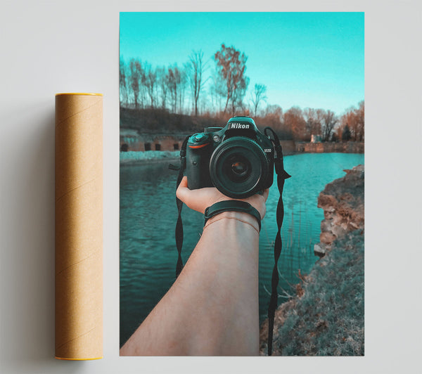 Teal Water Capture Print