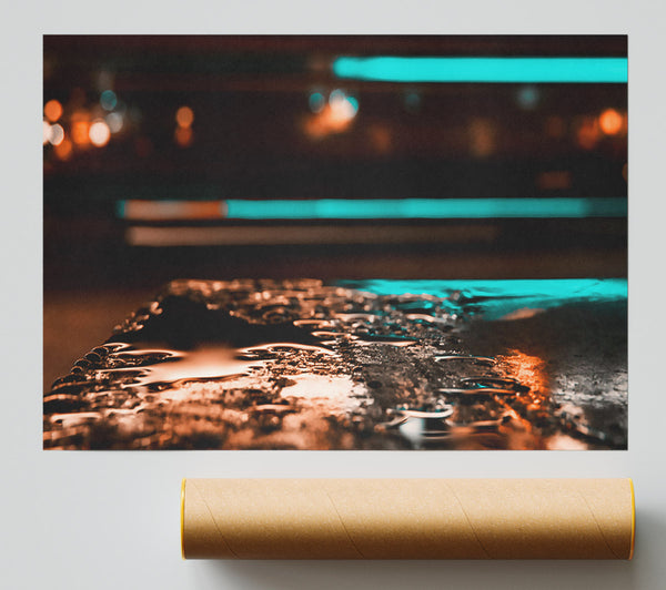 Orange Wet Reflections Giclee Print