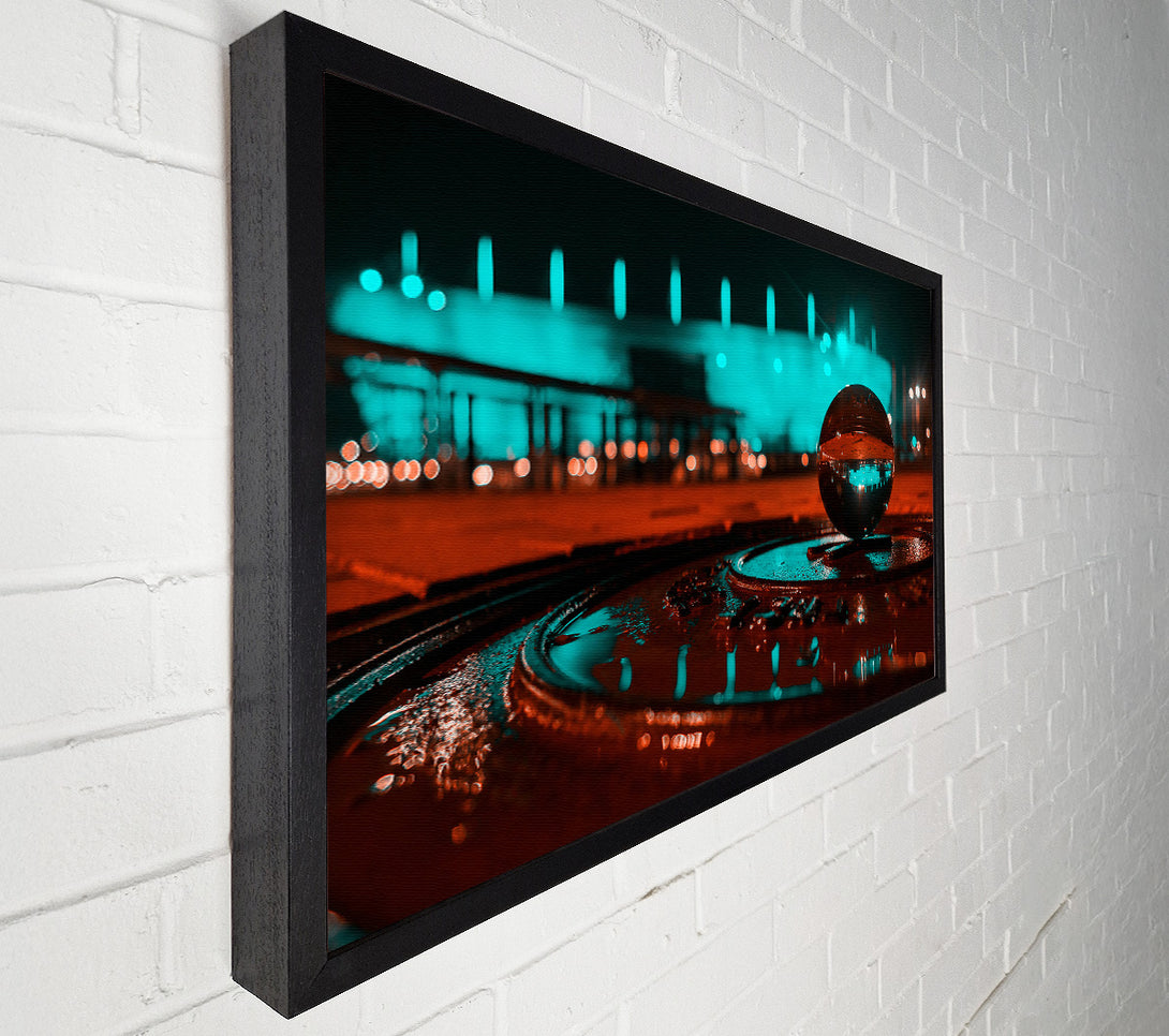  A Canvas Print of Aqua Lens Reflection Canvas Wall Art