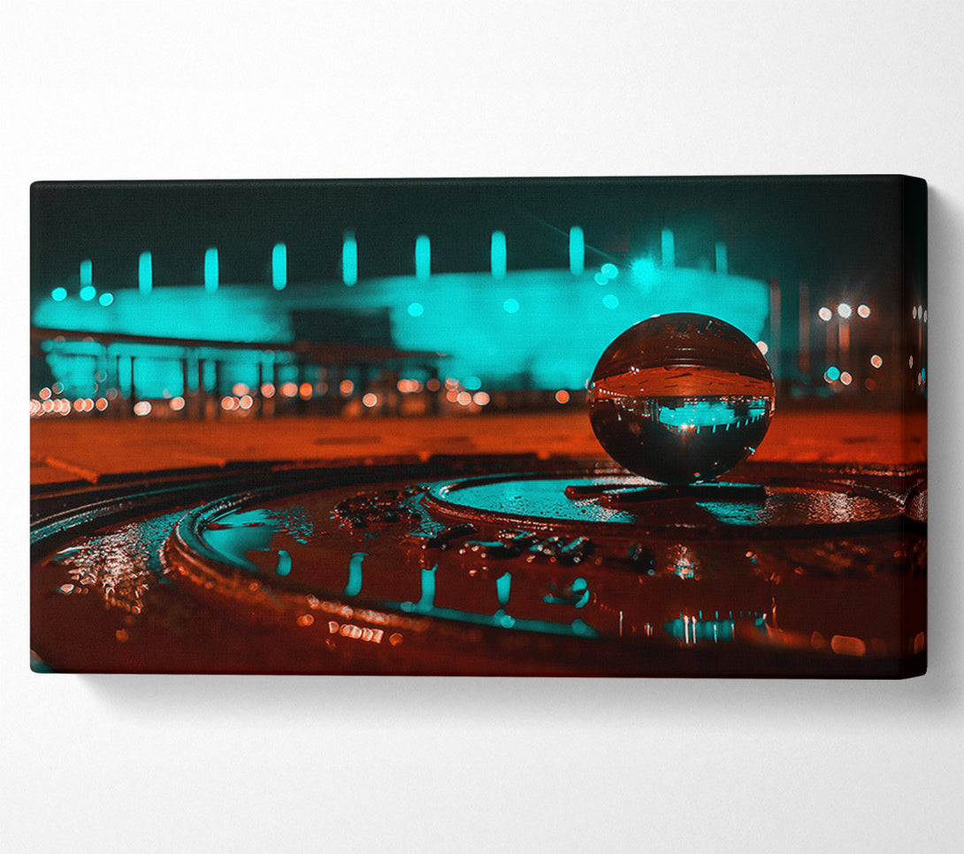  A Canvas Print of Aqua Lens Reflection Canvas Wall Art