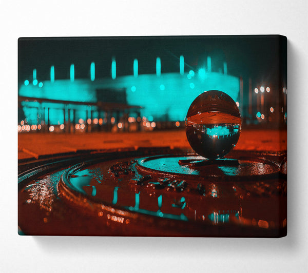  A Canvas Print of Aqua Lens Reflection Canvas Wall Art