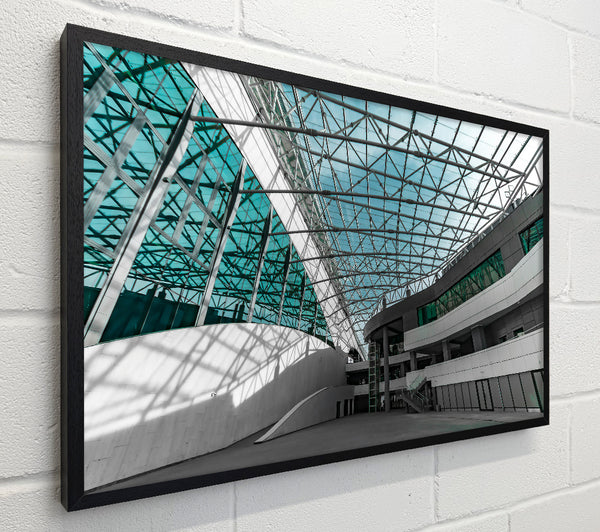 Teal Glass Structure