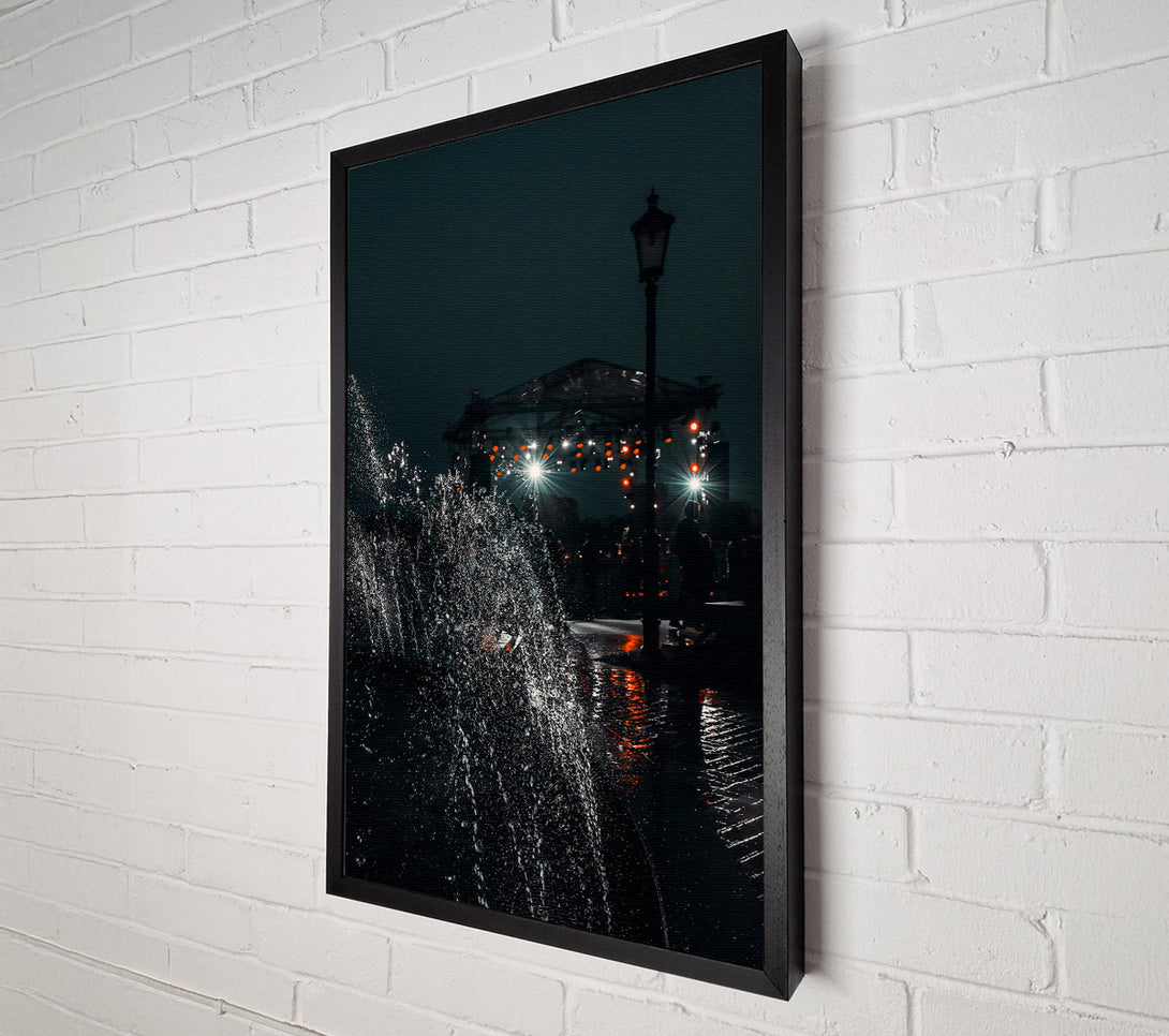  A Canvas Print of Orange Night Fountain Canvas Art