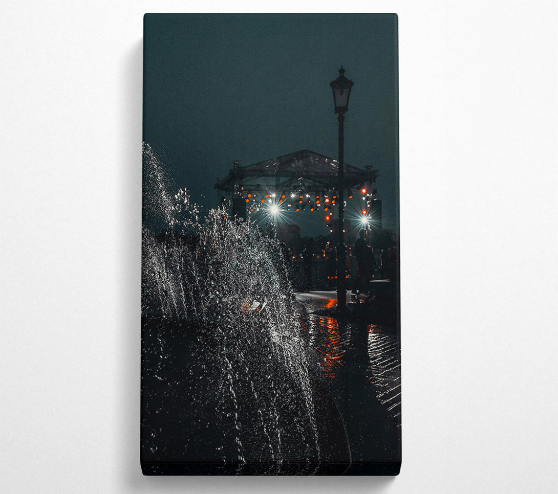  A Canvas Print of Orange Night Fountain Canvas Art