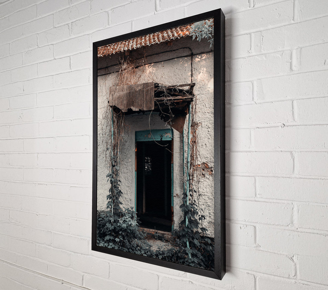  A Canvas Print of Blue Doorway'S Embrace Canvas Print