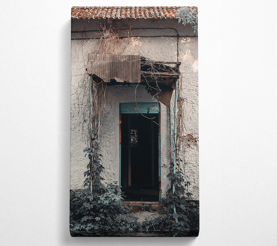 A Canvas Print of Blue Doorway'S Embrace Canvas Print