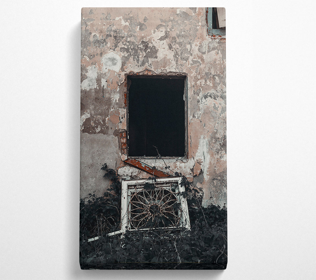  A Canvas Print of Rust-Colored Windowpane Canvas Art