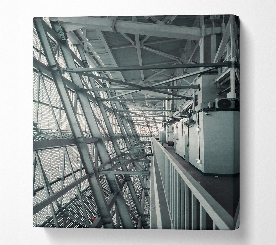  A Canvas Print of Steel Grey Structure Canvas Wall Art