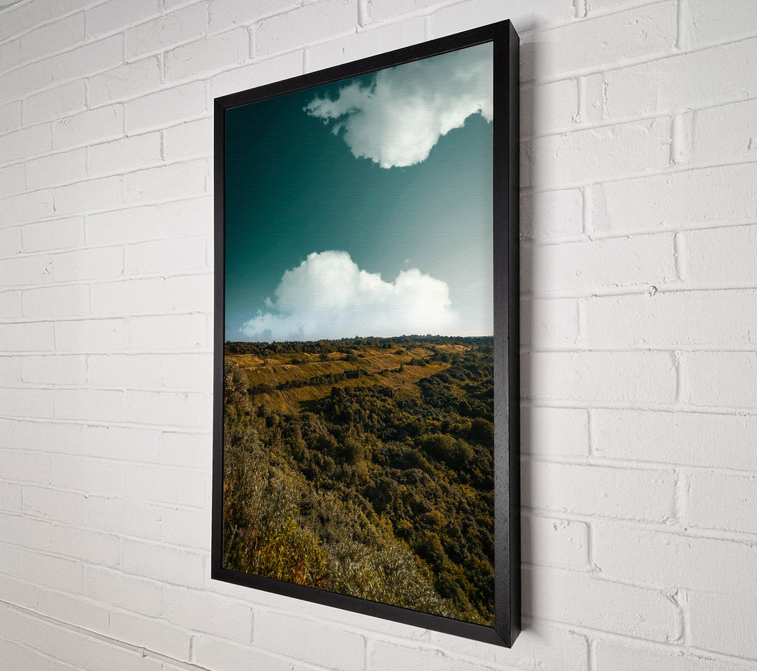  A Canvas Print of Teal Clouds Over Hills Canvas Wall Art