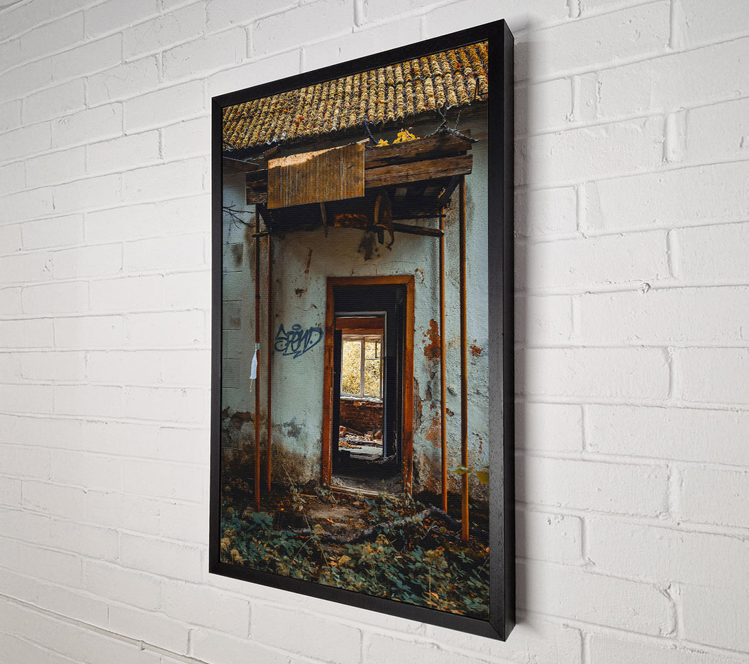  A Canvas Print of Rusty Orange Doorway Canvas Print