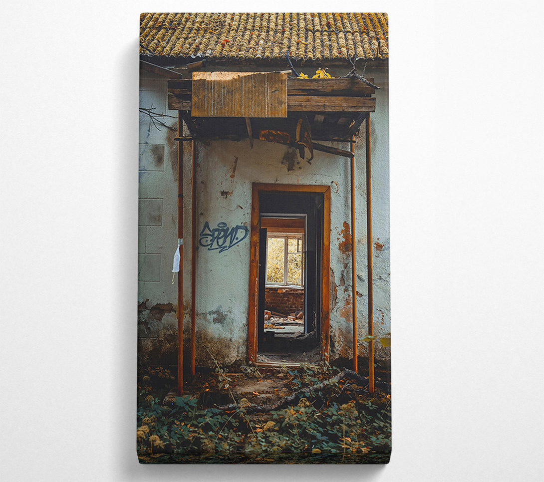 A Canvas Print of Rusty Orange Doorway Canvas Print