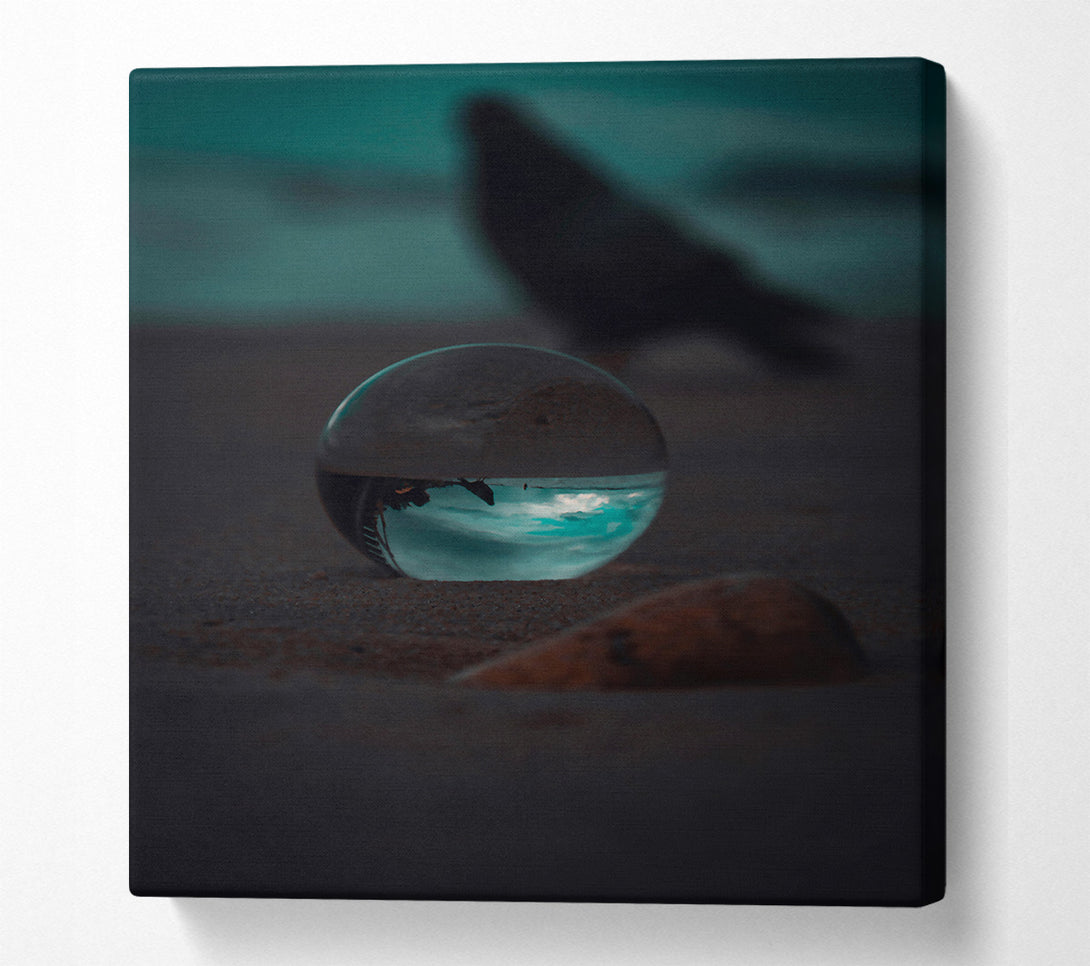  A Canvas Print of Teal Sky Reflection Canvas Art