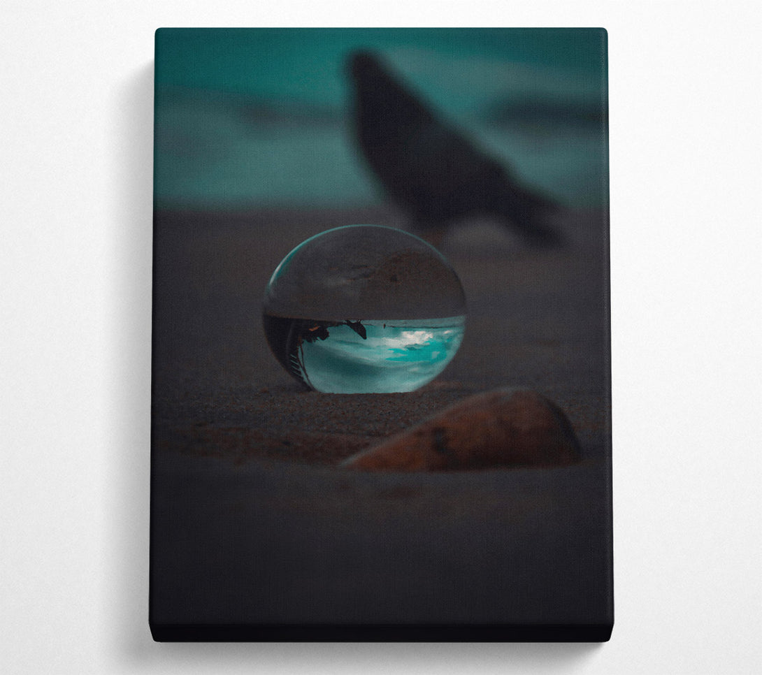  A Canvas Print of Teal Sky Reflection Canvas Art