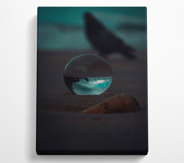  A Canvas Print of Teal Sky Reflection Canvas Art