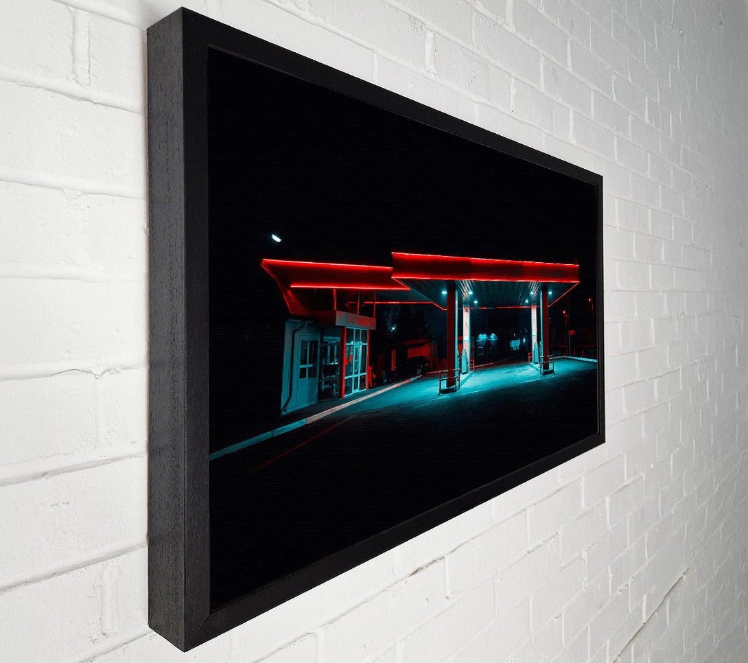  A Canvas Print of Red Neon Station Canvas Art