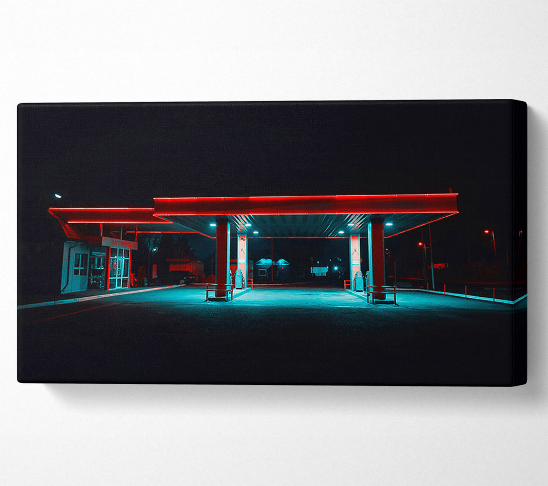  A Canvas Print of Red Neon Station Canvas Art