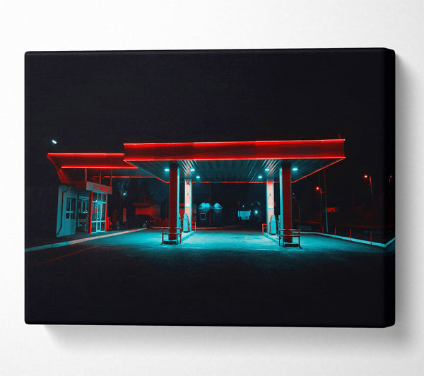  A Canvas Print of Red Neon Station Canvas Art