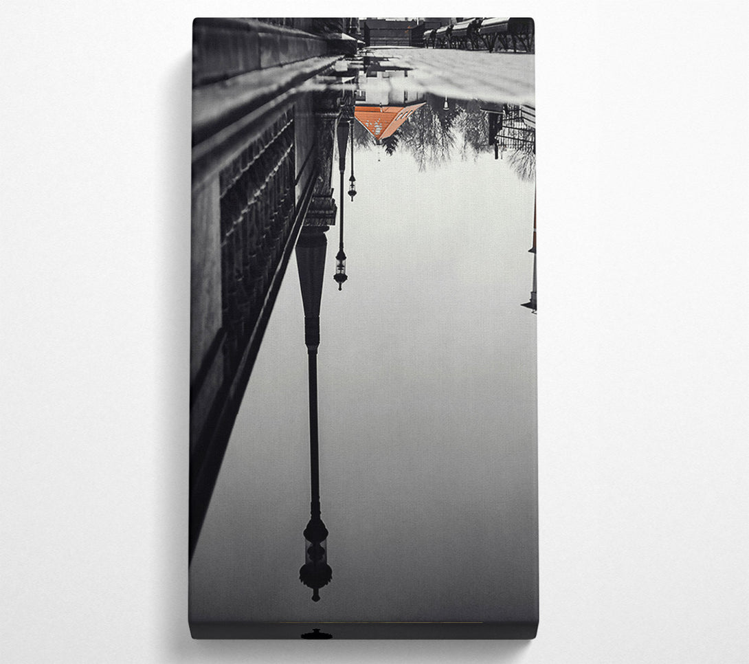  A Canvas Print of Orange Roof Reflections Canvas Print
