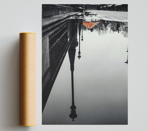 Orange Roof Reflections Giclee Print