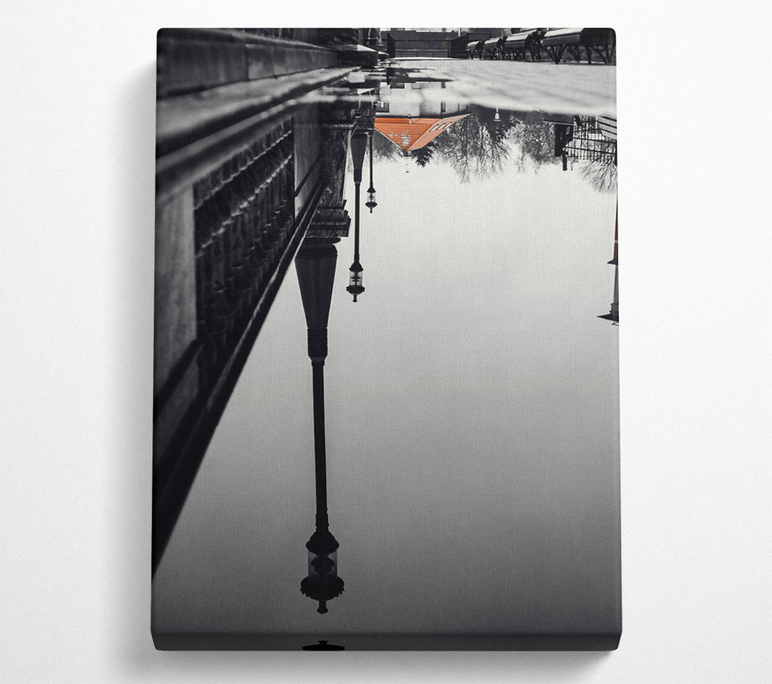  A Canvas Print of Orange Roof Reflections Canvas Print