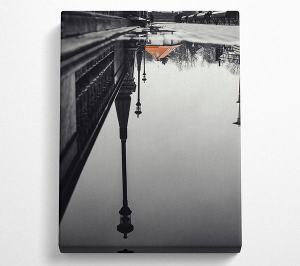  A Canvas Print of Orange Roof Reflections Canvas Print