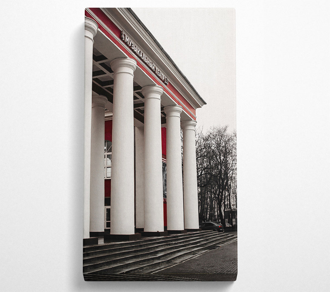  A Canvas Print of Red And White Columns Canvas Wall Art