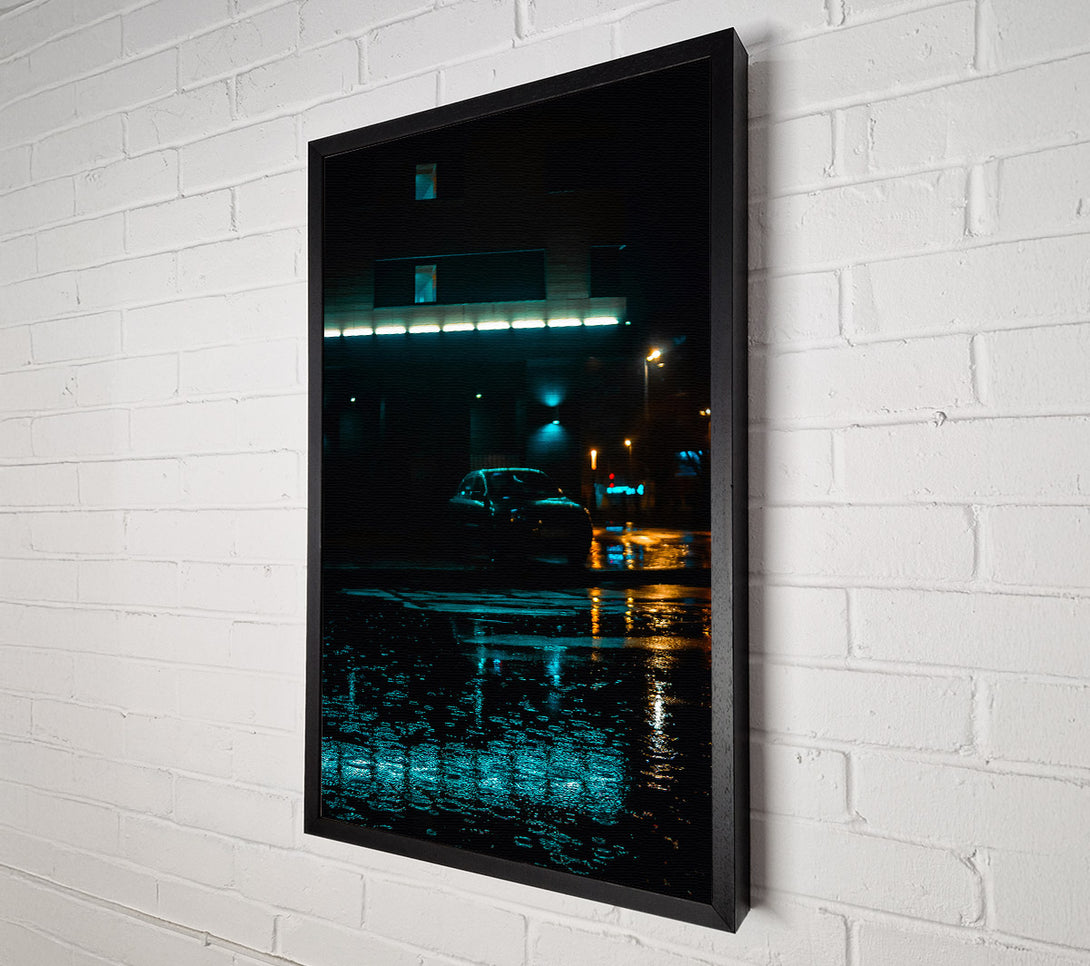  A Canvas Print of Aqua City Rain Canvas Art