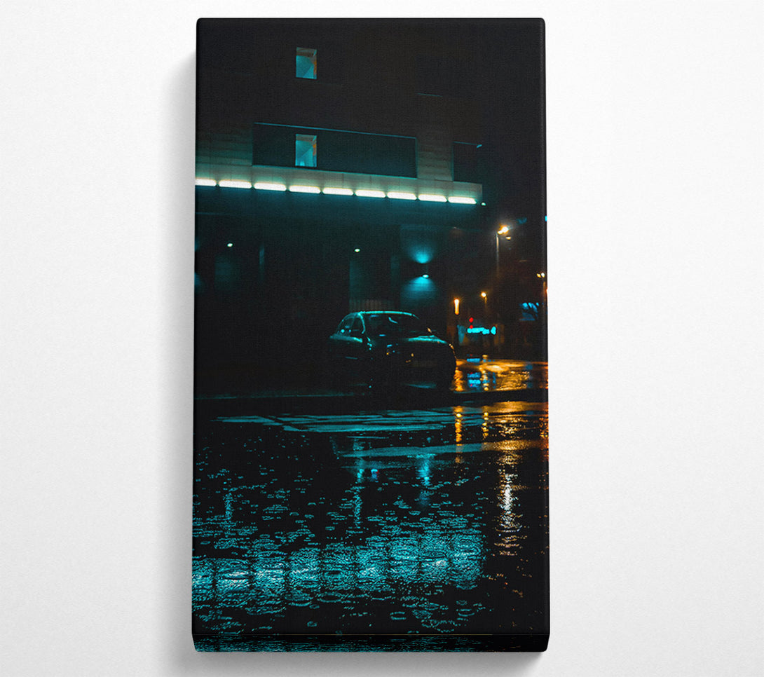  A Canvas Print of Aqua City Rain Canvas Art